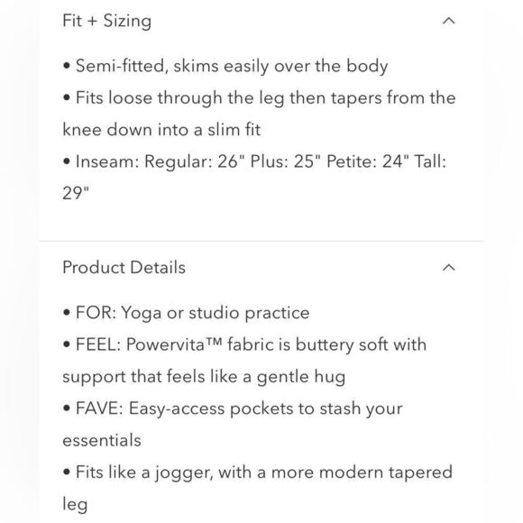 NWT Athleta Elation Pant Size S/T. - Picture 9 of 9